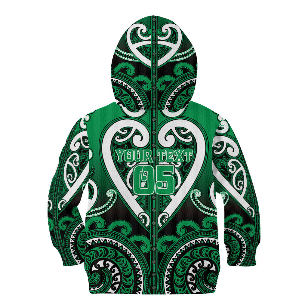 Custom Aotearoa Ngati Maniapoto Kid Hoodie Maori Tribal Pattern