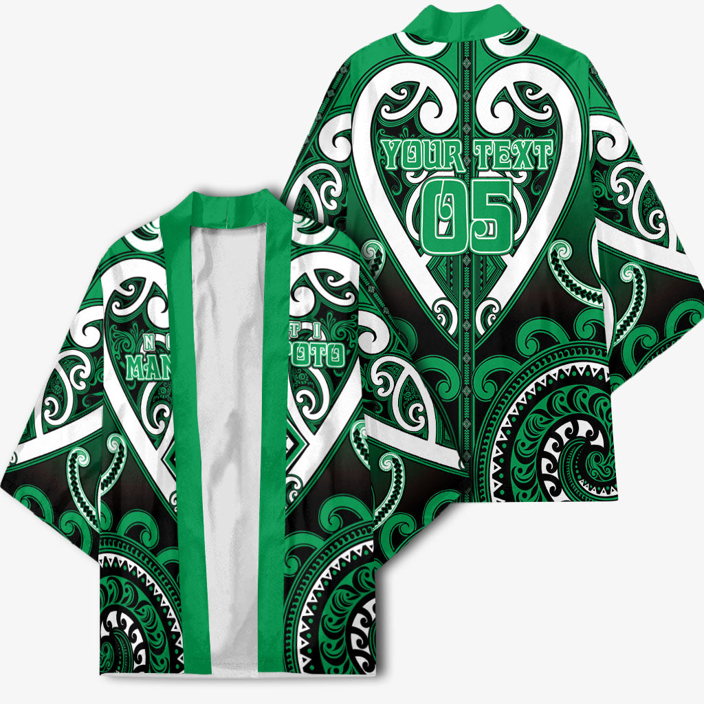Custom Aotearoa Ngati Maniapoto Kimono Maori Tribal Pattern
