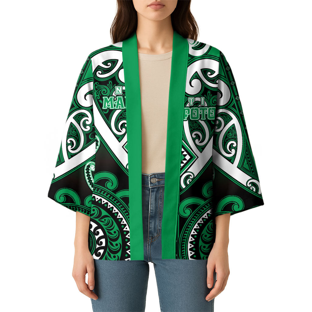 Custom Aotearoa Ngati Maniapoto Kimono Maori Tribal Pattern