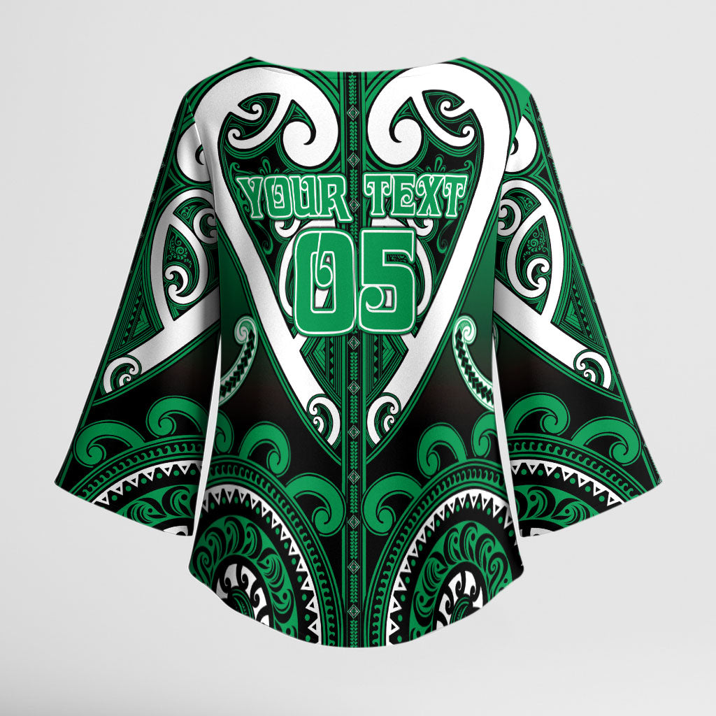 Custom Aotearoa Ngati Maniapoto Kimono Sleeve Blouse Maori Tribal Pattern