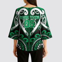 Custom Aotearoa Ngati Maniapoto Kimono Sleeve Blouse Maori Tribal Pattern