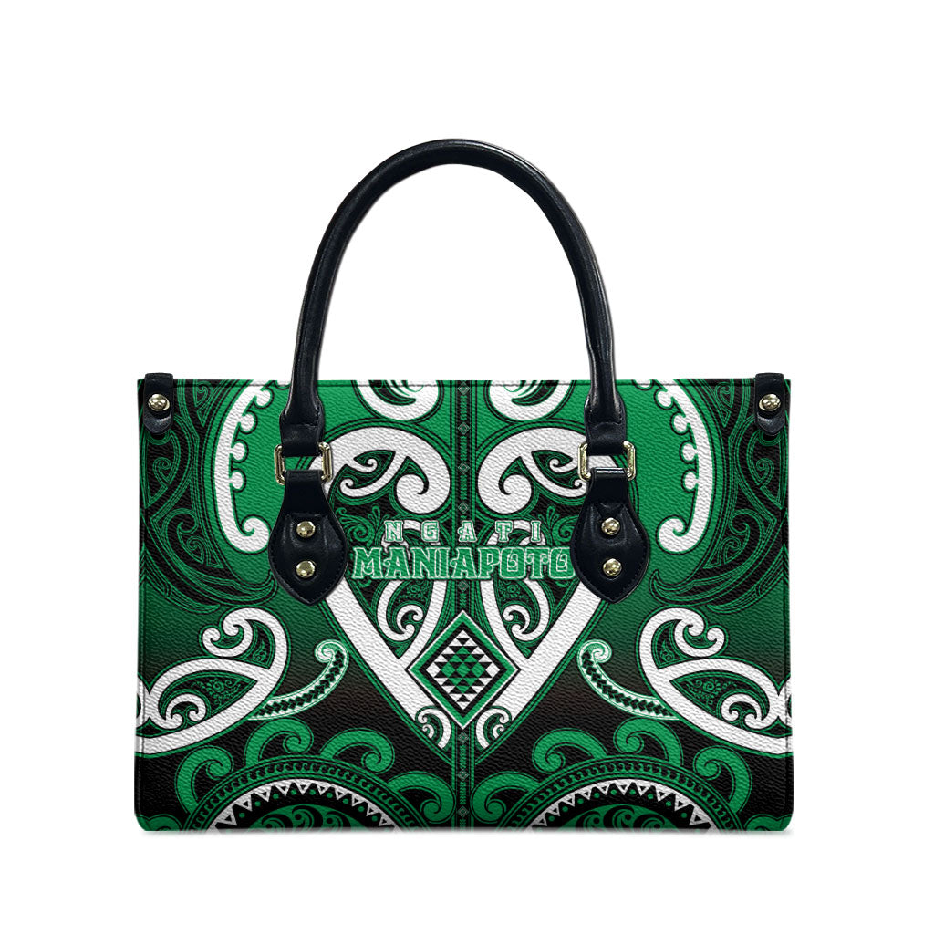 Aotearoa Ngati Maniapoto Leather Bag Maori Tribal Pattern