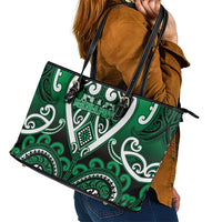 Aotearoa Ngati Maniapoto Leather Tote Bag Maori Tribal Pattern