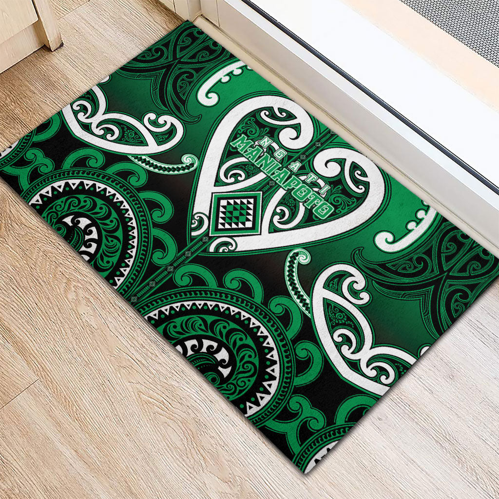Aotearoa Ngati Maniapoto Rubber Doormat Maori Tribal Pattern