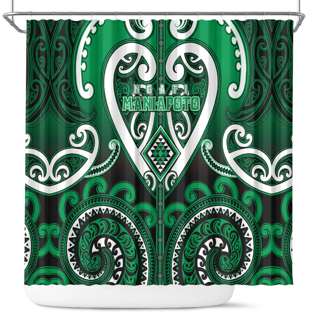Aotearoa Ngati Maniapoto Shower Curtain Maori Tribal Pattern