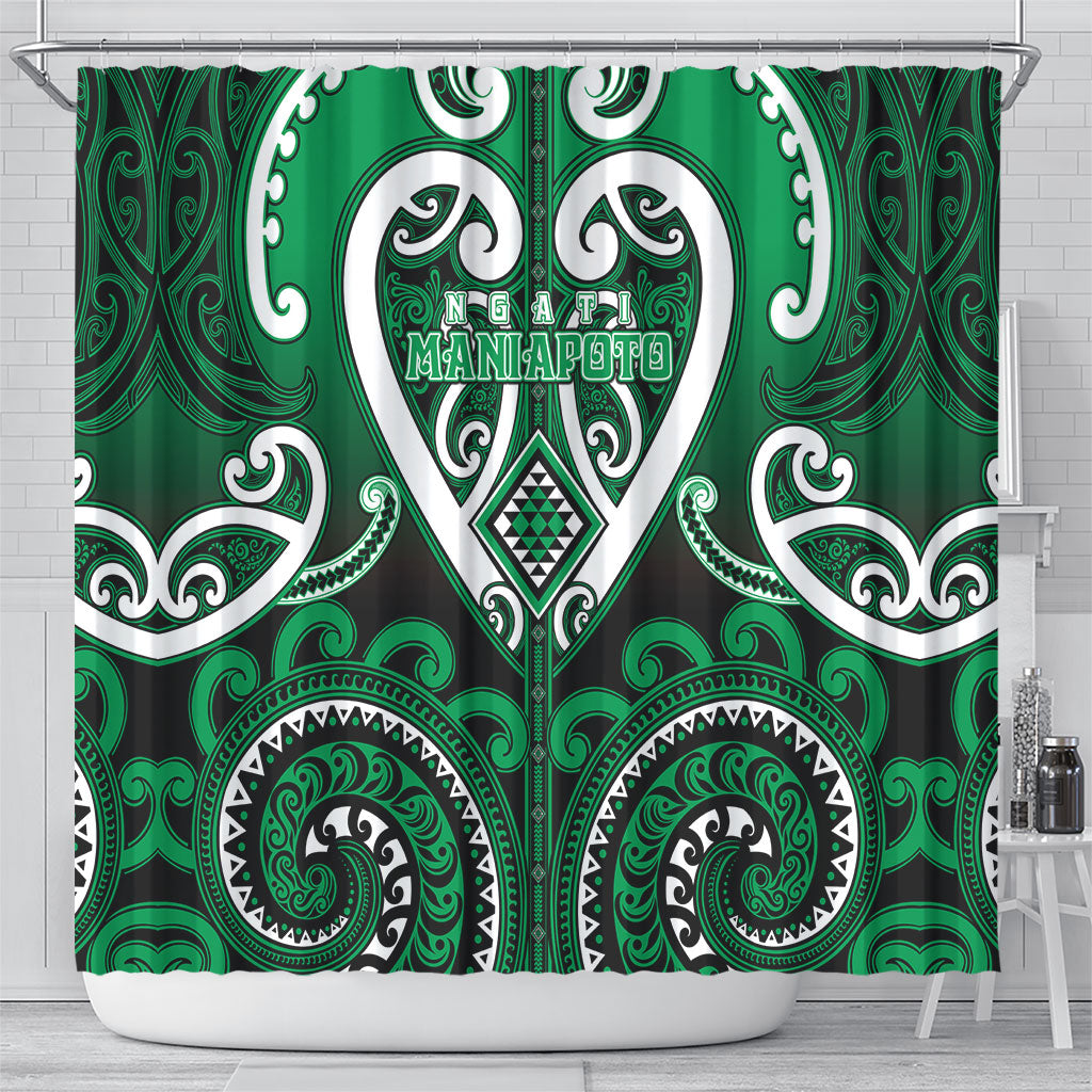 Aotearoa Ngati Maniapoto Shower Curtain Maori Tribal Pattern
