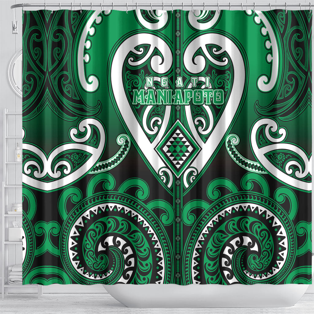 Aotearoa Ngati Maniapoto Shower Curtain Maori Tribal Pattern