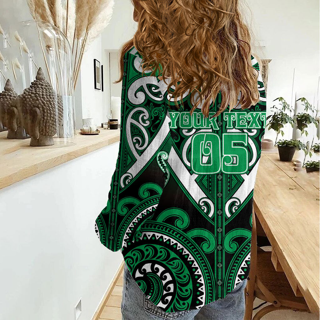 Custom Aotearoa Ngati Maniapoto Women Casual Shirt Maori Tribal Pattern