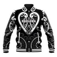 Custom Aotearoa Ngati Raukawa Baseball Jacket Maori Tribal Pattern