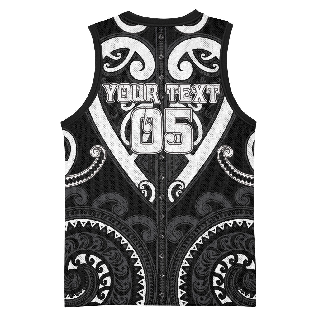 Custom Aotearoa Ngati Raukawa Basketball Jersey Maori Tribal Pattern