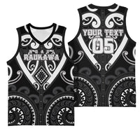 Custom Aotearoa Ngati Raukawa Basketball Jersey Maori Tribal Pattern