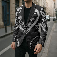 Custom Aotearoa Ngati Raukawa Blazer Maori Tribal Pattern