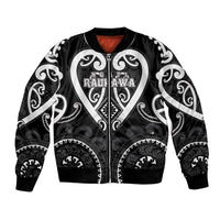 Custom Aotearoa Ngati Raukawa Bomber Jacket Maori Tribal Pattern