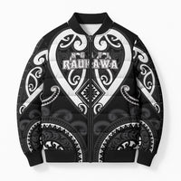 Custom Aotearoa Ngati Raukawa Bomber Puffer Jacket Maori Tribal Pattern