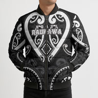 Custom Aotearoa Ngati Raukawa Bomber Puffer Jacket Maori Tribal Pattern
