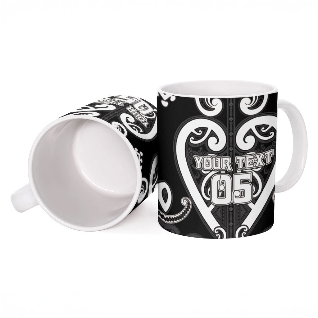 Custom Aotearoa Ngati Raukawa Ceramic Mug Maori Tribal Pattern