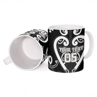 Custom Aotearoa Ngati Raukawa Ceramic Mug Maori Tribal Pattern