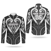Custom Aotearoa Ngati Raukawa Couples Matching Off Shoulder Maxi Dress and Long Sleeve Button Shirt Maori Tribal Pattern