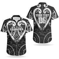 Custom Aotearoa Ngati Raukawa Couples Matching Tank Maxi Dress and Hawaiian Shirt Maori Tribal Pattern