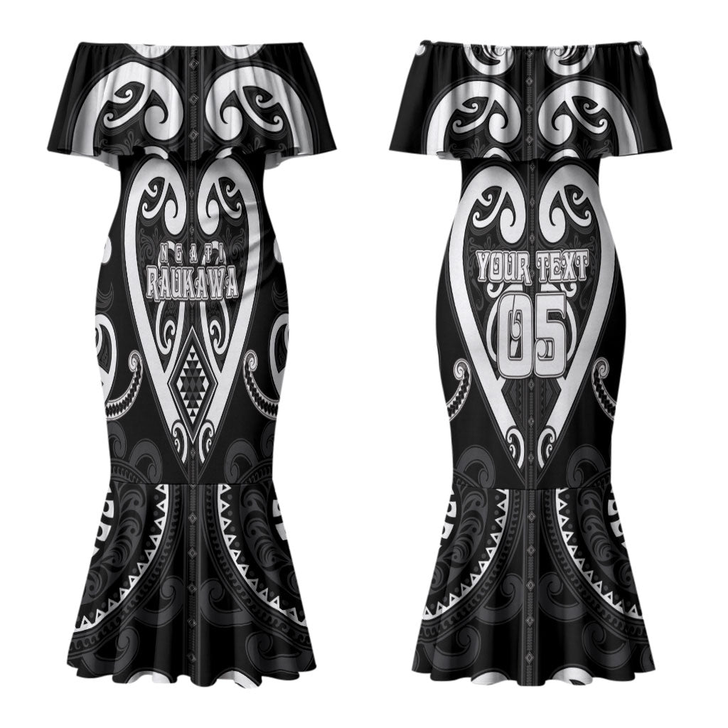 Custom Aotearoa Ngati Raukawa Family Matching Mermaid Dress and Hawaiian Shirt Maori Tribal Pattern