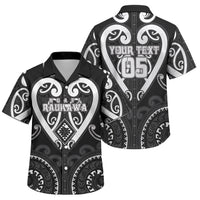Custom Aotearoa Ngati Raukawa Family Matching Off The Shoulder Long Sleeve Dress and Hawaiian Shirt Maori Tribal Pattern