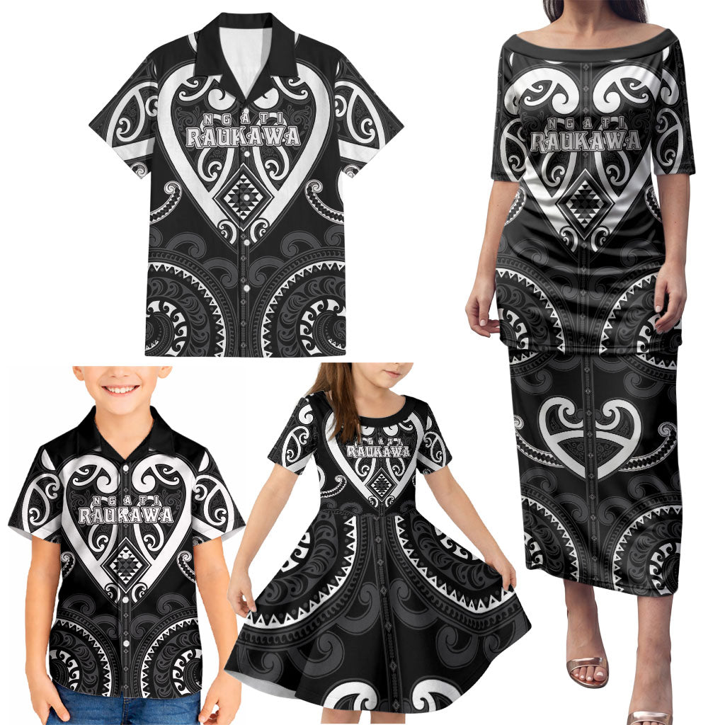 Custom Aotearoa Ngati Raukawa Family Matching Puletasi and Hawaiian Shirt Maori Tribal Pattern LT05 - Polynesian Pride