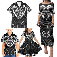 Custom Aotearoa Ngati Raukawa Family Matching Puletasi and Hawaiian Shirt Maori Tribal Pattern