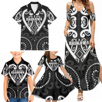 Custom Aotearoa Ngati Raukawa Family Matching Summer Maxi Dress and Hawaiian Shirt Maori Tribal Pattern