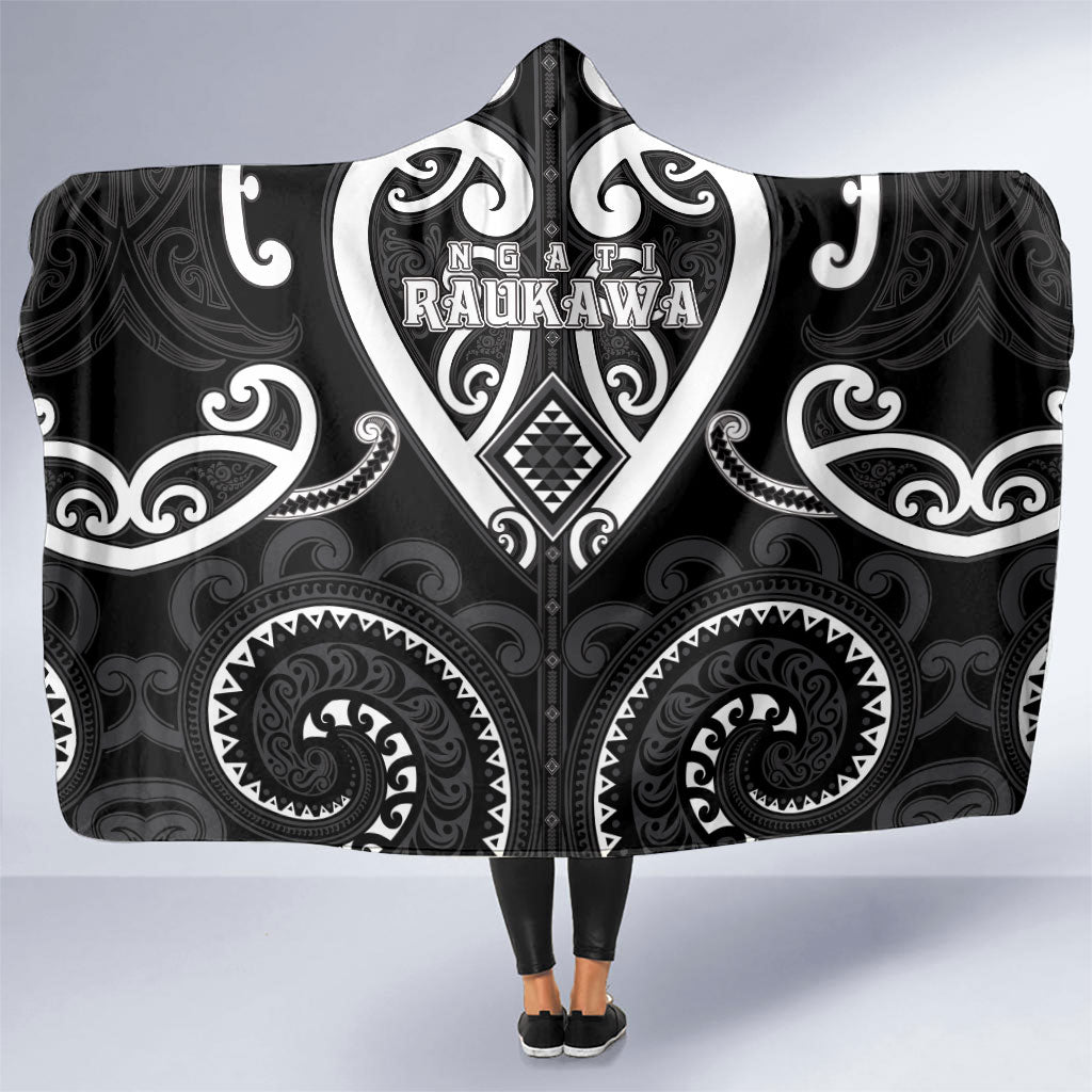 Aotearoa Ngati Raukawa Hooded Blanket Maori Tribal Pattern