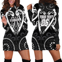 Custom Aotearoa Ngati Raukawa Hoodie Dress Maori Tribal Pattern