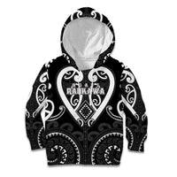 Custom Aotearoa Ngati Raukawa Kid Hoodie Maori Tribal Pattern