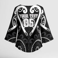 Custom Aotearoa Ngati Raukawa Kimono Sleeve Blouse Maori Tribal Pattern