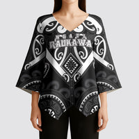 Custom Aotearoa Ngati Raukawa Kimono Sleeve Blouse Maori Tribal Pattern