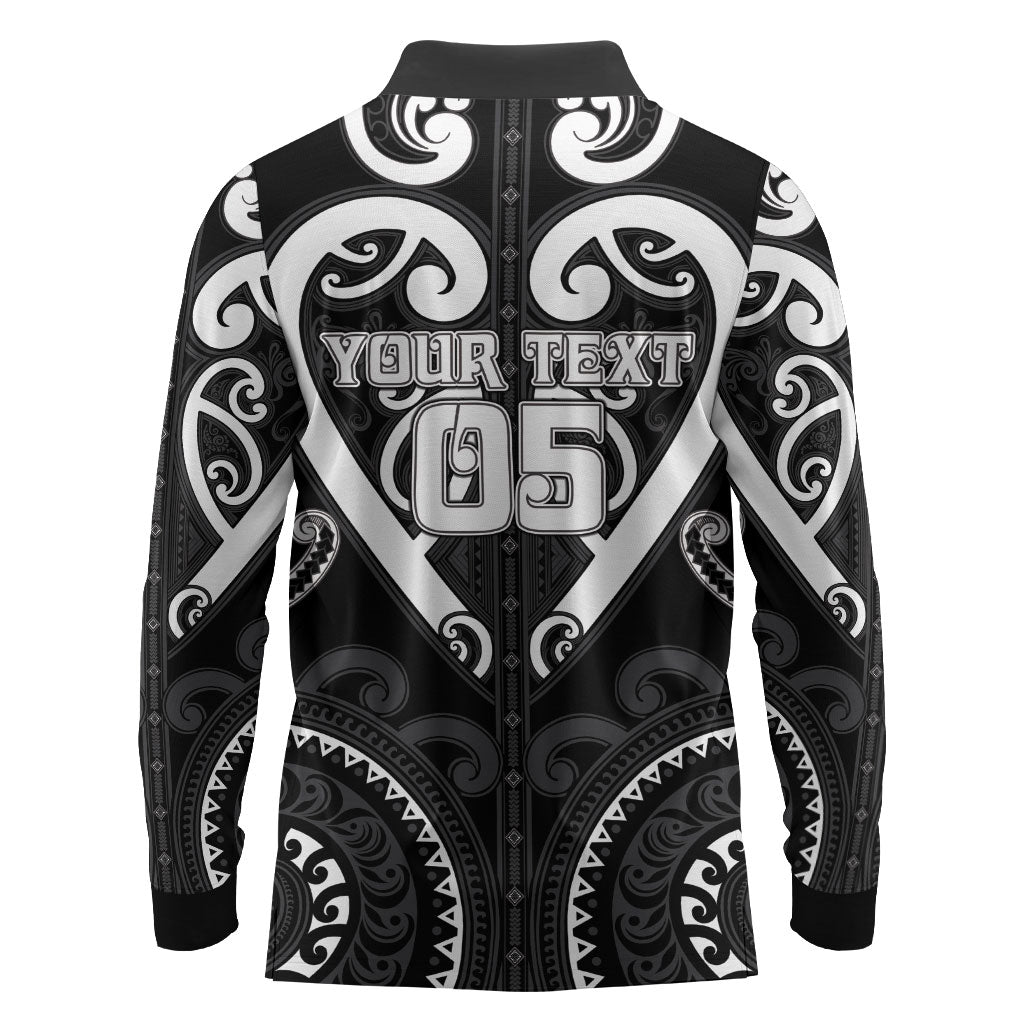 Custom Aotearoa Ngati Raukawa Long Sleeve Polo Shirt Maori Tribal Pattern