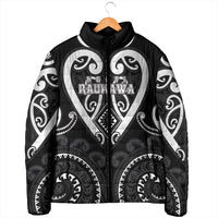 Custom Aotearoa Ngati Raukawa Padded Jacket Maori Tribal Pattern
