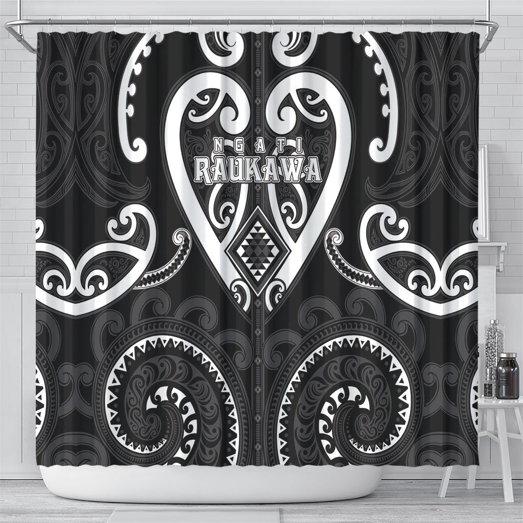 Aotearoa Ngati Raukawa Shower Curtain Maori Tribal Pattern