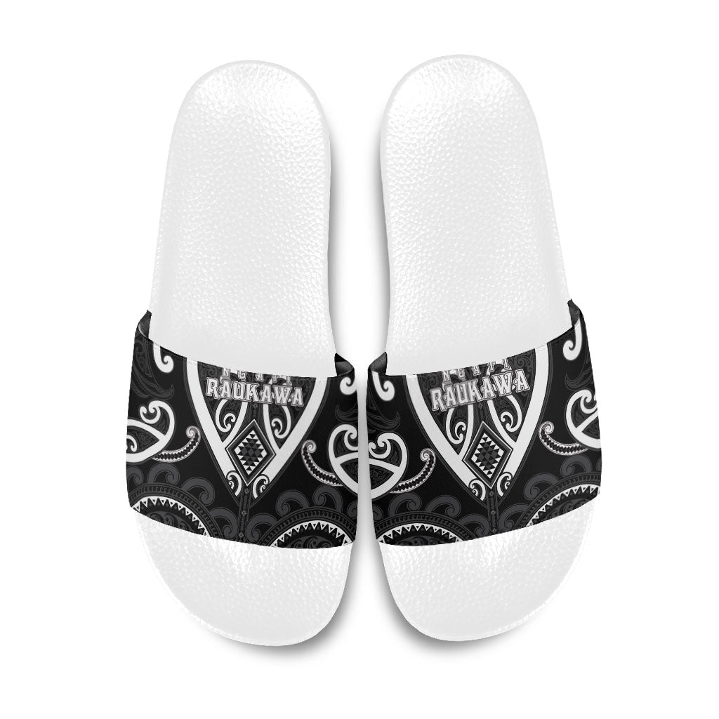 Aotearoa Ngati Raukawa Slide Sandals Maori Tribal Pattern