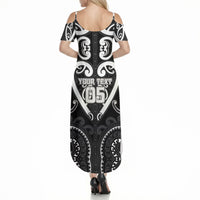 Custom Aotearoa Ngati Raukawa Summer Maxi Dress Maori Tribal Pattern