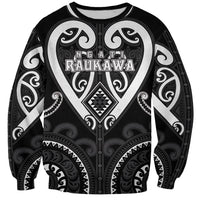 Custom Aotearoa Ngati Raukawa Sweatshirt Maori Tribal Pattern