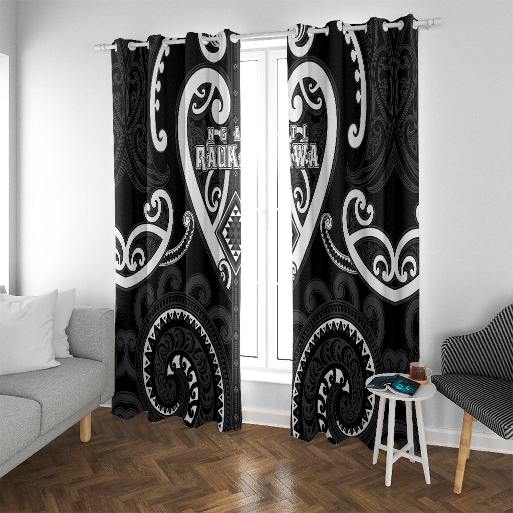 Aotearoa Ngati Raukawa Window Curtain Maori Tribal Pattern