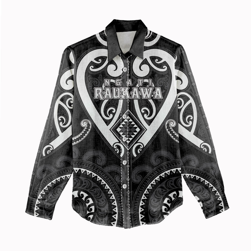 Custom Aotearoa Ngati Raukawa Women Casual Shirt Maori Tribal Pattern