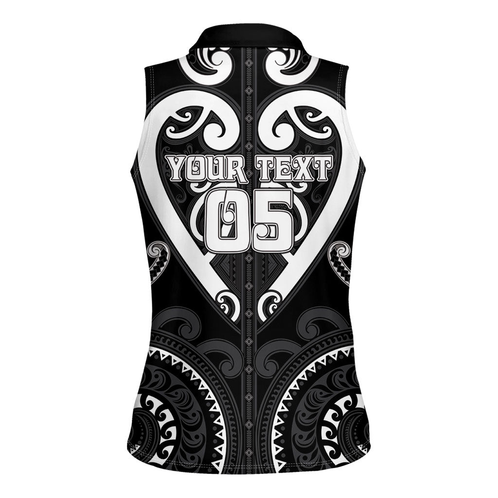 Custom Aotearoa Ngati Raukawa Women Sleeveless Polo Shirt Maori Tribal Pattern