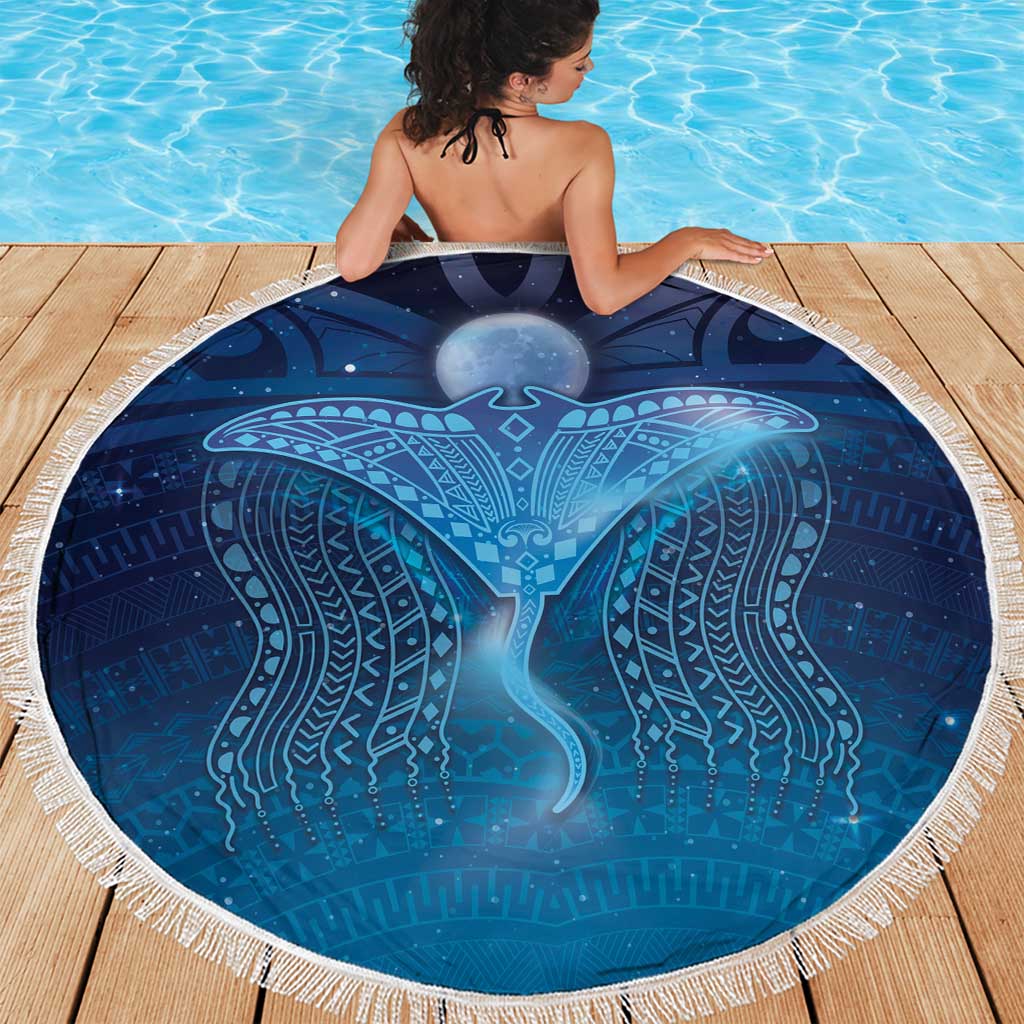 Polynesia Manta Ray Beach Blanket Let's The Sea Set You Free - Polynesian Pride