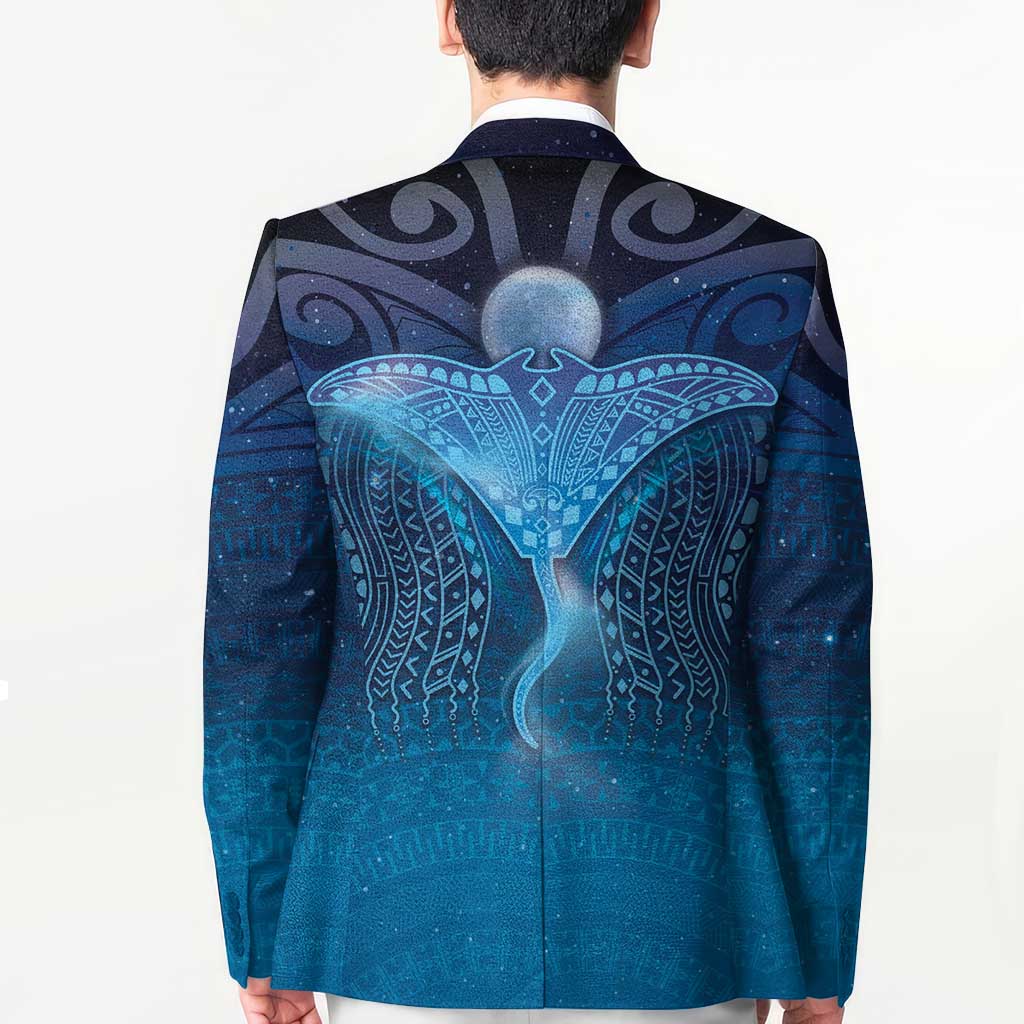 Polynesia Manta Ray Blazer Let's The Sea Set You Free - Polynesian Pride
