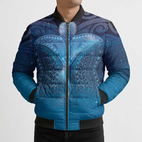 Polynesia Manta Ray Bomber Puffer Jacket Let's The Sea Set You Free LT05 - Polynesian Pride