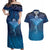 Polynesia Manta Ray Couples Matching Off Shoulder Maxi Dress and Hawaiian Shirt Let's The Sea Set You Free - Polynesian Pride