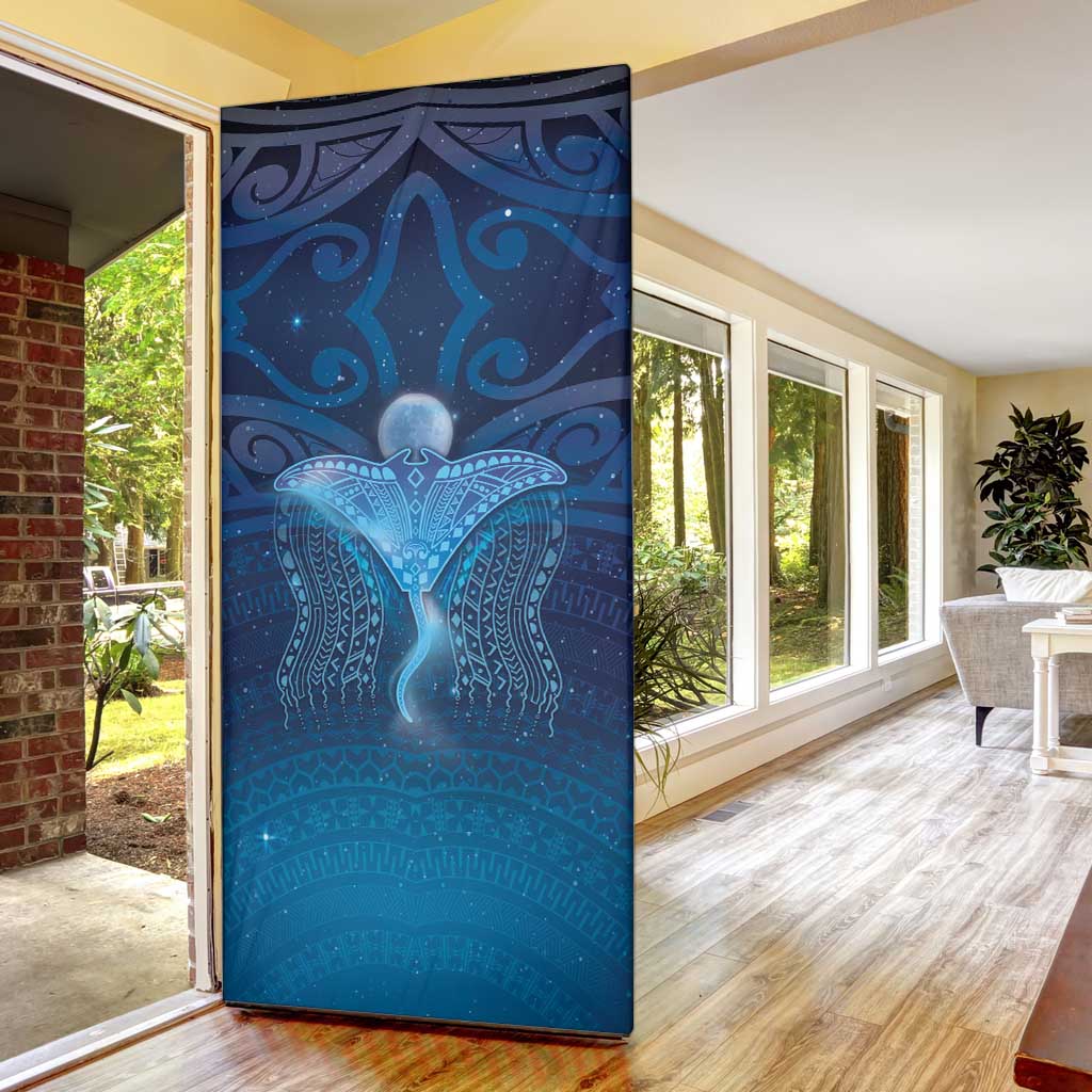 Polynesia Manta Ray Door Cover Let's The Sea Set You Free - Polynesian Pride