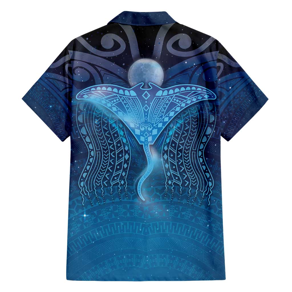 Polynesia Manta Ray Family Matching Summer Maxi Dress and Hawaiian Shirt Let's The Sea Set You Free - Polynesian Pride