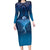 Polynesia Manta Ray Long Sleeve Bodycon Dress Let's The Sea Set You Free - Polynesian Pride