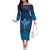 Polynesia Manta Ray Off The Shoulder Long Sleeve Dress Let's The Sea Set You Free - Polynesian Pride